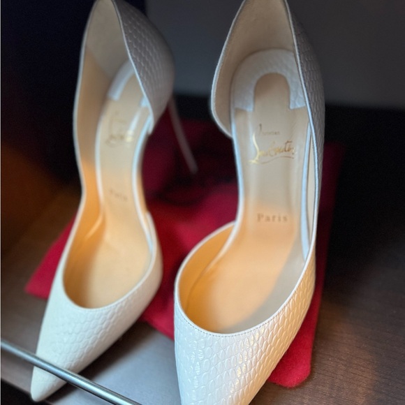 Christian Louboutin White Stiletto Heels